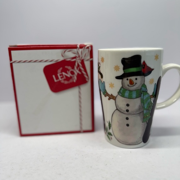 Lenox Heat Changing Magic Mug Snowman 14 Oz Coffee Cup Hot Cold Color Change NEW - Picture 1 of 5